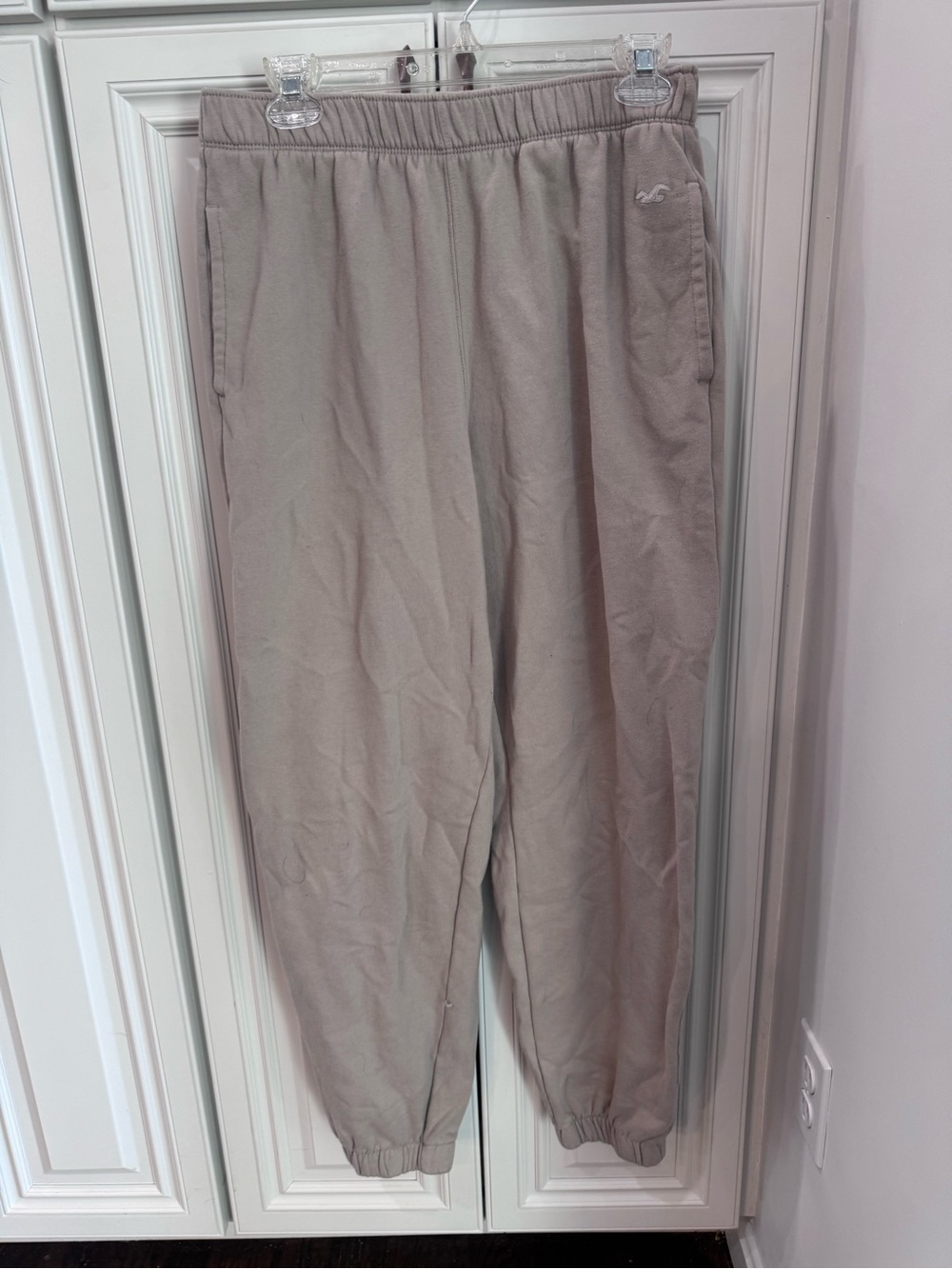 Hollister Women's Taupe Elastic Waist Jogger Pants Tall